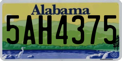 AL license plate 5AH4375
