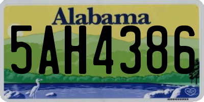 AL license plate 5AH4386