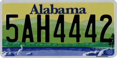 AL license plate 5AH4442