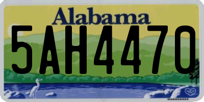AL license plate 5AH4470