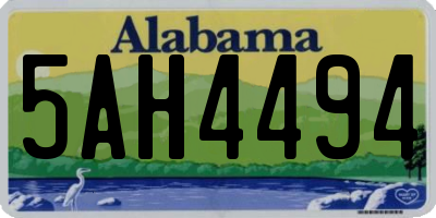 AL license plate 5AH4494