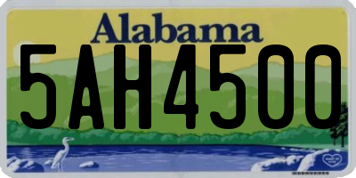 AL license plate 5AH4500