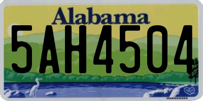 AL license plate 5AH4504