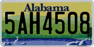 AL license plate 5AH4508
