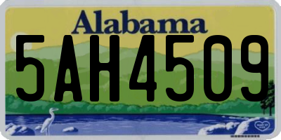 AL license plate 5AH4509