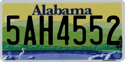 AL license plate 5AH4552