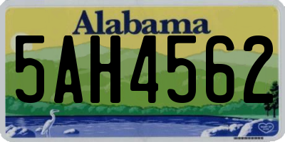 AL license plate 5AH4562