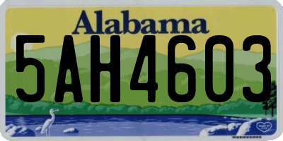 AL license plate 5AH4603