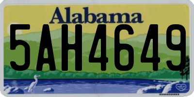 AL license plate 5AH4649