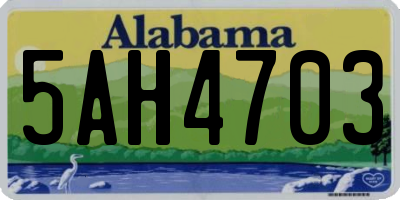 AL license plate 5AH4703