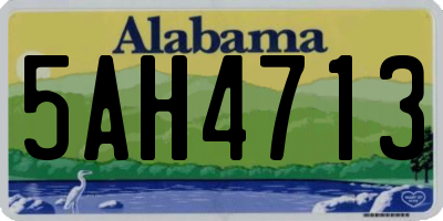 AL license plate 5AH4713