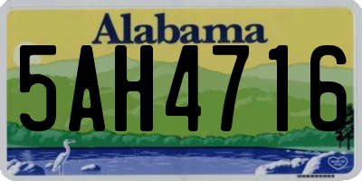 AL license plate 5AH4716