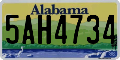 AL license plate 5AH4734