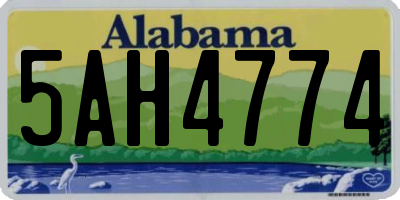 AL license plate 5AH4774
