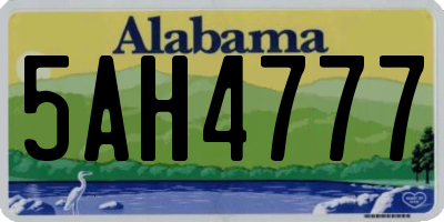AL license plate 5AH4777