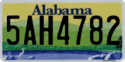 AL license plate 5AH4782