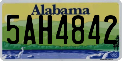 AL license plate 5AH4842