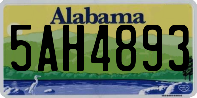 AL license plate 5AH4893