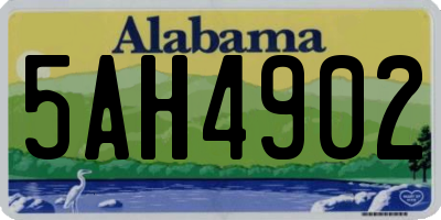 AL license plate 5AH4902
