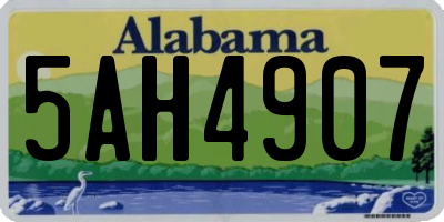 AL license plate 5AH4907