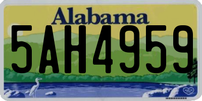 AL license plate 5AH4959