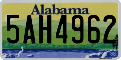 AL license plate 5AH4962