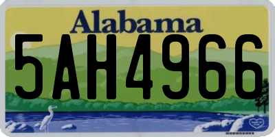 AL license plate 5AH4966