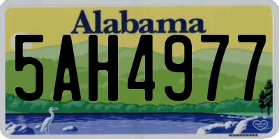 AL license plate 5AH4977