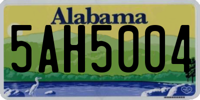 AL license plate 5AH5004