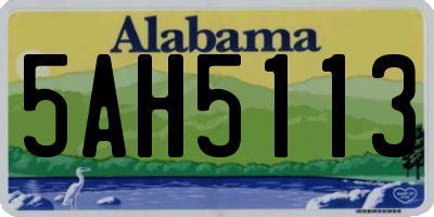 AL license plate 5AH5113