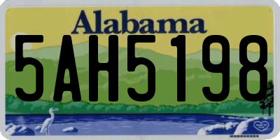 AL license plate 5AH5198