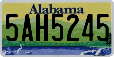 AL license plate 5AH5245