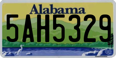 AL license plate 5AH5329