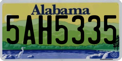 AL license plate 5AH5335