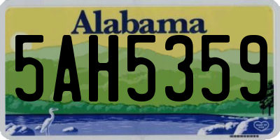 AL license plate 5AH5359