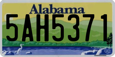 AL license plate 5AH5371