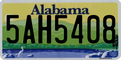 AL license plate 5AH5408