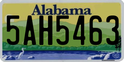AL license plate 5AH5463