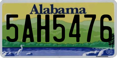 AL license plate 5AH5476