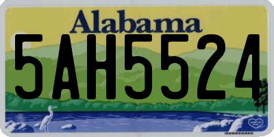 AL license plate 5AH5524