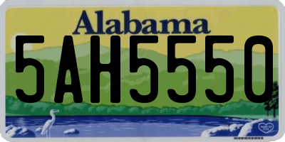 AL license plate 5AH5550
