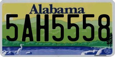 AL license plate 5AH5558