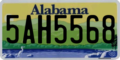 AL license plate 5AH5568