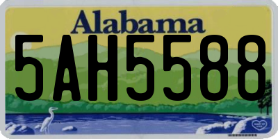 AL license plate 5AH5588