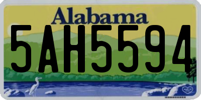AL license plate 5AH5594
