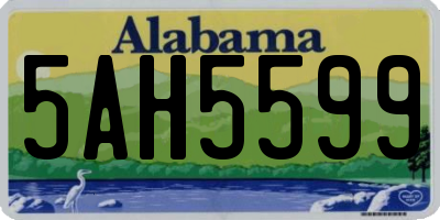 AL license plate 5AH5599