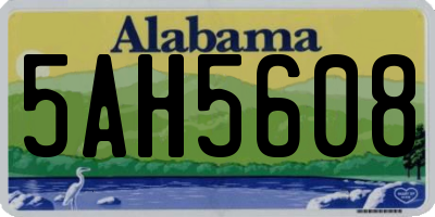 AL license plate 5AH5608