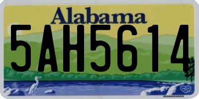 AL license plate 5AH5614