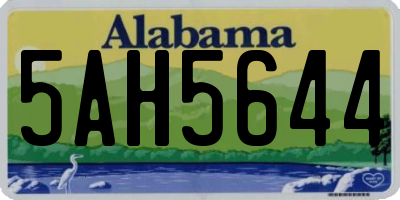 AL license plate 5AH5644