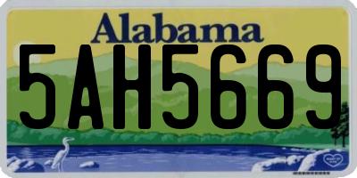 AL license plate 5AH5669